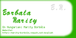 borbala marity business card